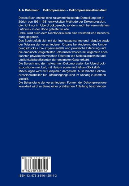 Produktbild: Dekompression &mdash; Dekompressionskrankheit