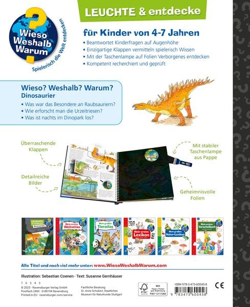 Produktbild: Wieso? Weshalb? Warum? Leuchte und entdecke - Dinosaurier