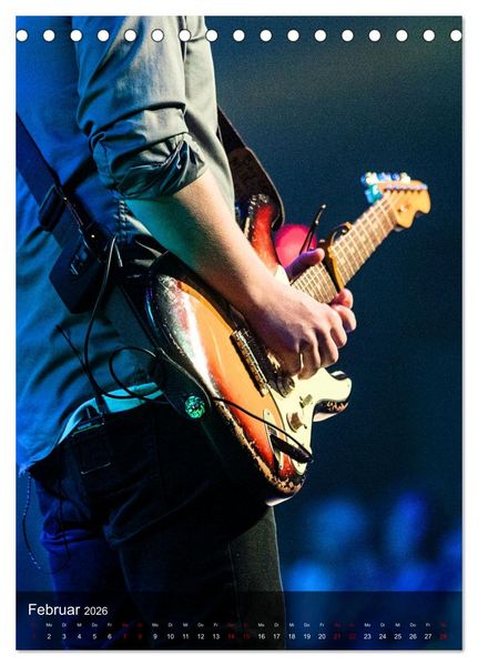 Produktbild: Rockgitarren in Concert (Tischkalender 2026 DIN A5 hoch), CALVENDO Monatskalender