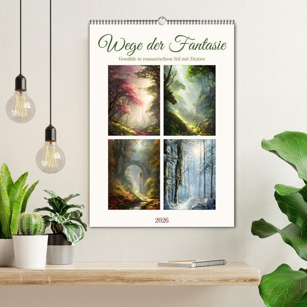 Produktbild: Wege der Fantasie (Wandkalender 2026 DIN A2 hoch), CALVENDO Monatskalender