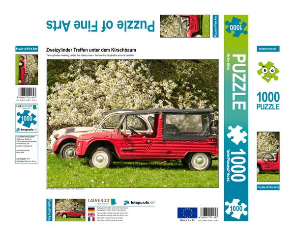 Produktbild: CALVENDO Puzzle Zweizylinder Treffen unter dem Kirschbaum | 1000 Teile Lege-Gr&ouml;&szlig;e 64x48cm Foto-Puzzle f&uuml;r gl&uuml;ckliche Stunden