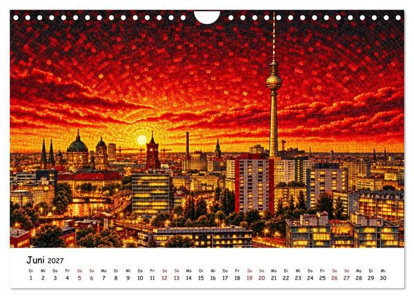 Produktbild: Deutschland als Mosaik. Stadt f&uuml;r Stadt ein Kunstwerk (Wandkalender 2027 DIN A4 quer), CALVENDO Monatskalender