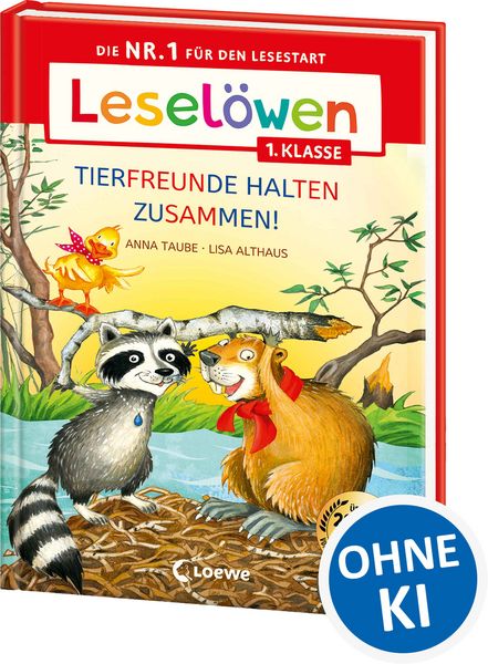 Leselöwen 1. Klasse - Tierfreunde halten zusammen!, Gebundene Ausgabe von Anna Taube, Loewe, 9783785587003