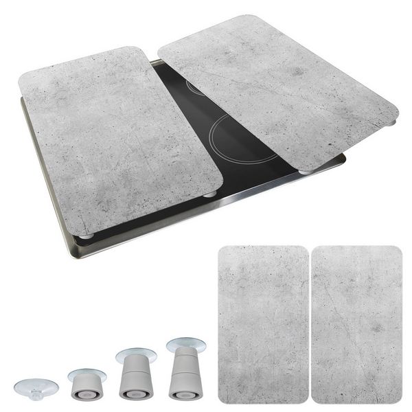 Produktbild: Herdabdeckplatte Universal Mod. Beton, 2er Set, f&uuml;r alle Herdarten geeignet