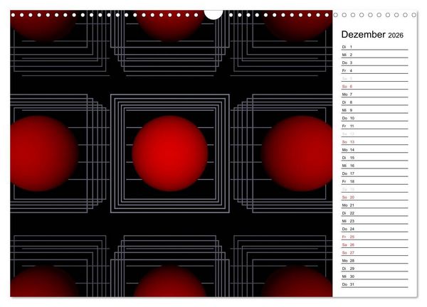 Produktbild: Mit Geometrie durch das Jahr (Wandkalender 2026 DIN A3 quer), CALVENDO Monatskalender