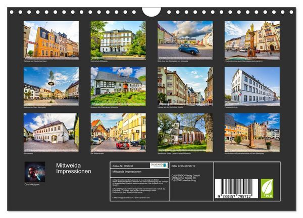 Produktbild: Mittweida Impressionen (Wandkalender 2026 DIN A4 quer), CALVENDO Monatskalender