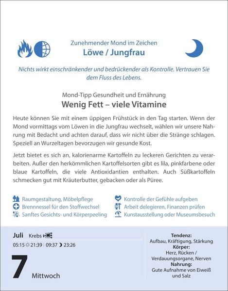 Produktbild: Leben mit dem Mond Tagesabrei&szlig;kalender 2027 - Praktische Tipps Tag f&uuml;r Tag