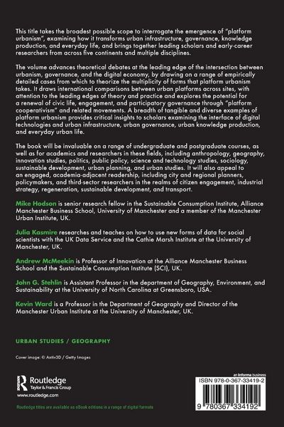 Produktbild: Urban Platforms and the Future City
