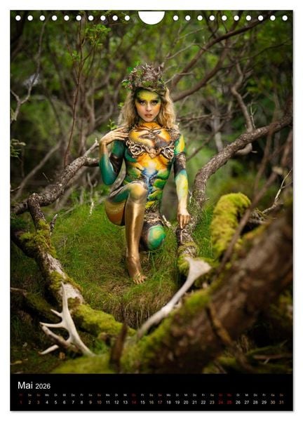Produktbild: Klangk&ouml;rper - Bodypainting Adventures (Wandkalender 2026 DIN A4 hoch), CALVENDO Monatskalender