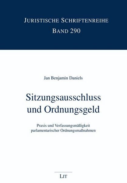 Produktbild: Daniels, J: Sitzungsausschluss und Ordnungsgeld