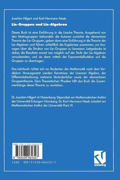 Produktbild: Lie-Gruppen und Lie-Algebren