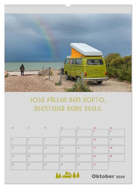 Produktbild: Vanlife - Hotel kann jeder! (Wandkalender 2026 DIN A2 hoch), CALVENDO Monatskalender