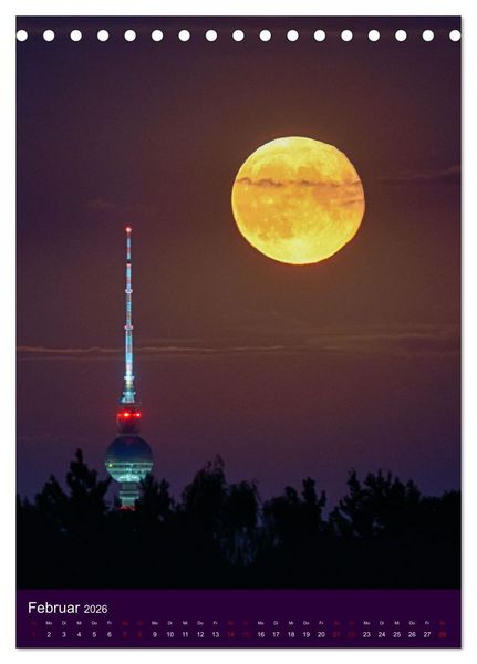 Produktbild: Berliner Fernsehturm - Magische Momente (Tischkalender 2026 DIN A5 hoch), CALVENDO Monatskalender