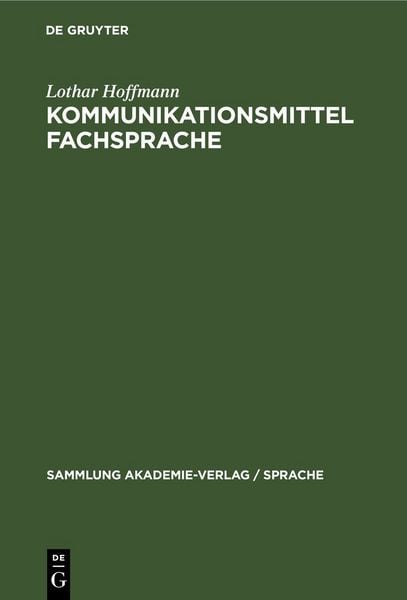 Produktbild: Kommunikationsmittel Fachsprache