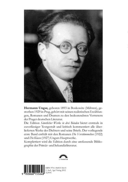 Produktbild: Hermann Ungar: S&auml;mtliche Werke 1