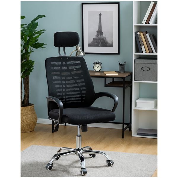 Produktbild: HTI-Living B&uuml;rostuhl Terry mit Kopfst&uuml;tze Terry Schwarz Netz