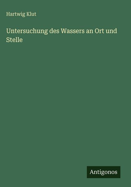 Produktbild: Untersuchung des Wassers an Ort und Stelle