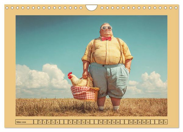 Produktbild: Die H&uuml;hnerhelden. Witz und Charme mit M&auml;nnern, die Eier haben (Wandkalender 2026 DIN A4 quer), CALVENDO Monatskalender