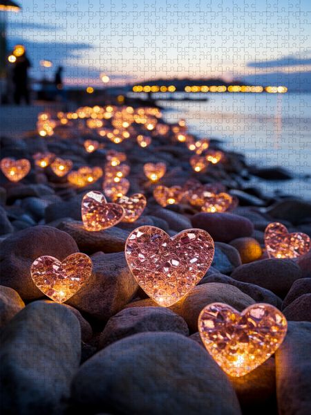 Produktbild: CALVENDO Puzzle Strand-Herz | 1000 Teile Lege-Gr&ouml;&szlig;e 64x48cm Foto-Puzzle f&uuml;r gl&uuml;ckliche Stunden