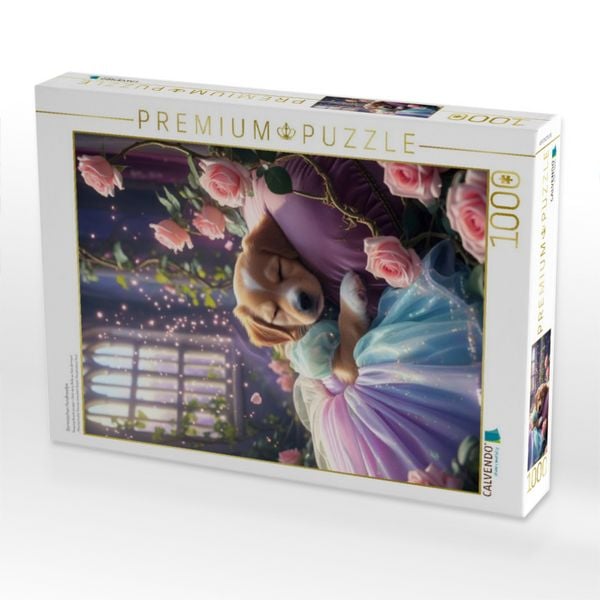 Produktbild: CALVENDO Puzzle Dornr&ouml;schen Hundewelpe | 1000 Teile Lege-Gr&ouml;&szlig;e 64x48cm Foto-Puzzle f&uuml;r gl&uuml;ckliche Stunden