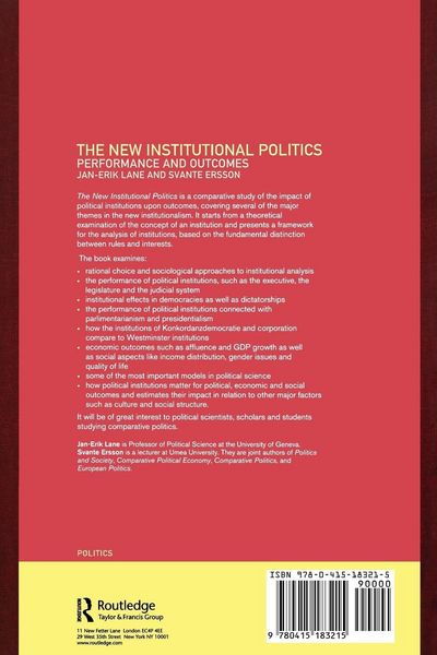 Produktbild: The New Institutional Politics
