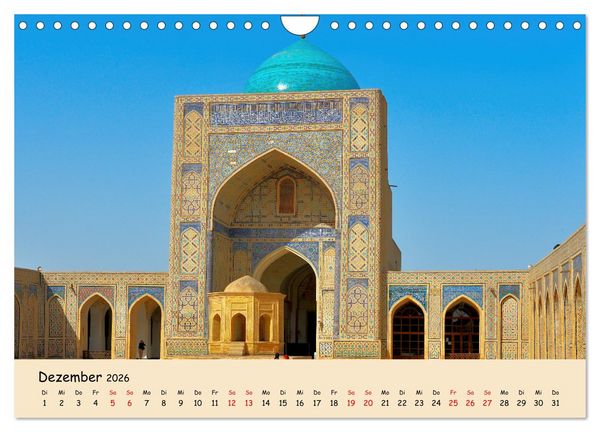 Produktbild: Usbekistan, Perlen der Seidenstra&szlig;e (Wandkalender 2026 DIN A4 quer), CALVENDO Monatskalender