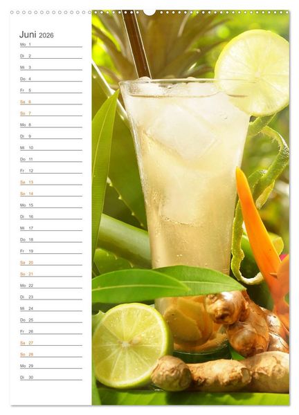 Produktbild: Tropical Cocktails - Erfrischend und fruchtig (Wandkalender 2026 DIN A2 hoch), CALVENDO Monatskalender