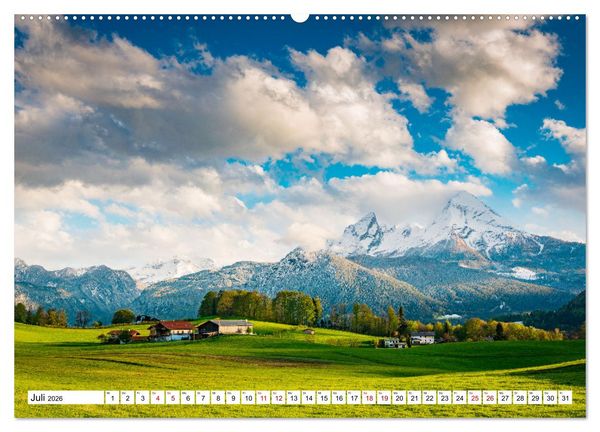 Produktbild: Berchtesgadener Alpen - Landschaften zum Tr&auml;umen (hochwertiger Premium Wandkalender 2026 DIN A2 quer), Kunstdruck in Hochglanz