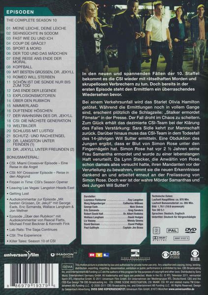 Produktbild: CSI - Season 10 [6 DVDs]