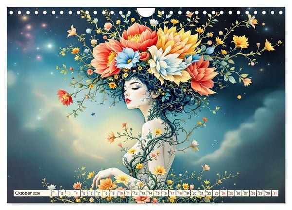Produktbild: Florale Verwandlung (Wandkalender 2026 DIN A4 quer), CALVENDO Monatskalender