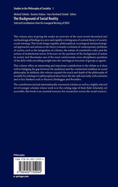 Produktbild: The Background of Social Reality
