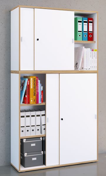 Produktbild: B&uuml;roschrank Aktenschrank Schiebet&uuml;ren Salia 5fach