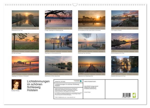 Produktbild: Lichtstimmungen im sch&ouml;nen Schleswig Holstein (Wandkalender 2027 DIN A2 quer), CALVENDO Monatskalender