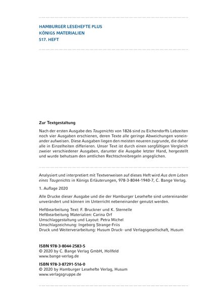 Aus dem Leben eines Taugenichts von Joseph von Eichendorff (Textausgabe)