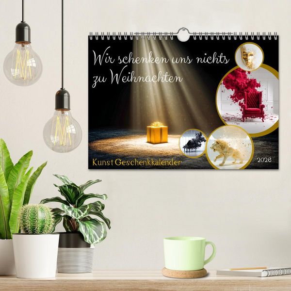 Produktbild: Wir schenken uns nichts zu Weihnachten - Kunst Geschenkkalender (Wandkalender 2026 DIN A4 quer), CALVENDO Monatskalender