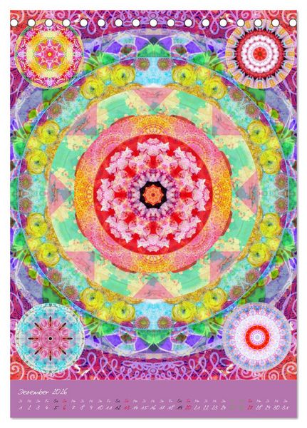 Produktbild: BLUMEN MANDALAS (Tischkalender 2026 DIN A5 hoch), CALVENDO Monatskalender