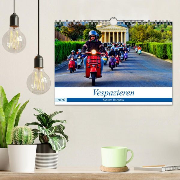 Produktbild: Vespazieren (Wandkalender 2026 DIN A4 quer), CALVENDO Monatskalender