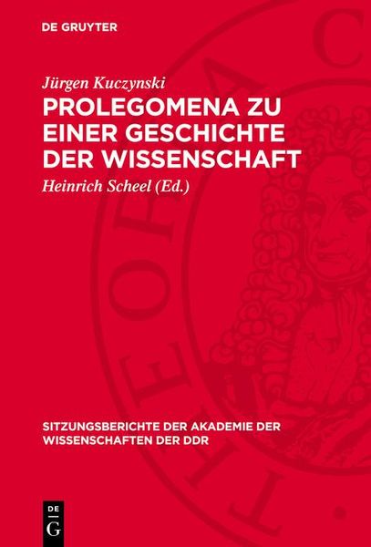 Produktbild: Prolegomena zu einer Geschichte der Wissenschaft