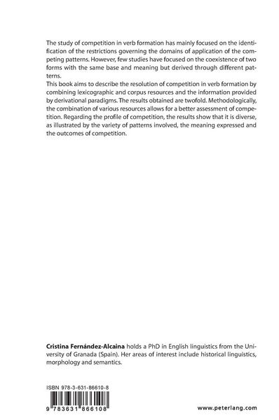 Produktbild: The Competition of Word-Formation Processes in the Derivational Paradigm of Verbs