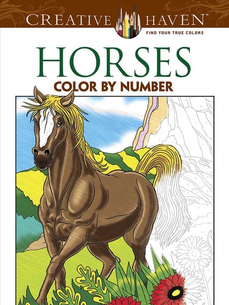 Produktbild: Creative Haven Horses Color By Number Coloring Book