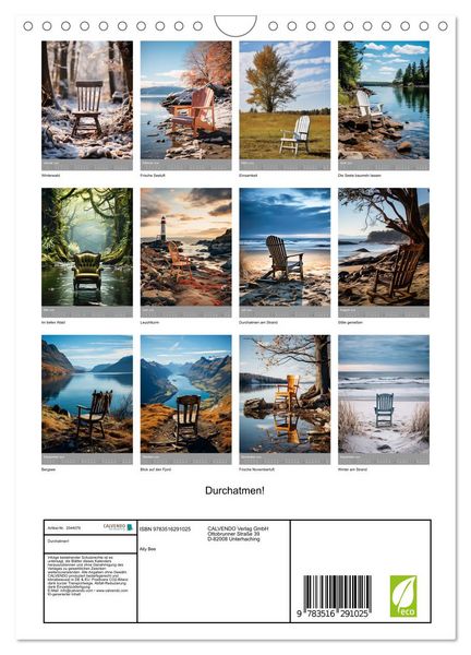 Produktbild: Durchatmen! (Wandkalender 2026 DIN A4 hoch), CALVENDO Monatskalender