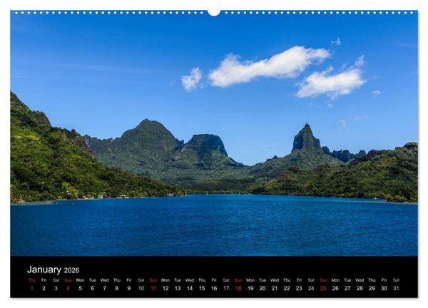 Produktbild: Bora Bora, Paradise islands (High Quality Premium Wall Calendar 2026 DIN A2 landscape),CALVENDO 12 Month Wall Calendar
