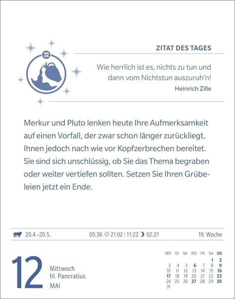 Produktbild: Wassermann Sternzeichenkalender 2027 - Tagesabrei&szlig;kalender - Ihr Horoskop f&uuml;r jeden Tag