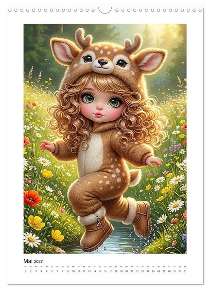 Produktbild: Fabulous Dolls - Tierisch Kuschellig (Wandkalender 2027 DIN A3 hoch), CALVENDO Monatskalender