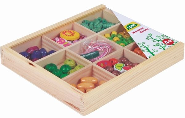 Produktbild: Lena Holzperlen Holzkassette, mittel