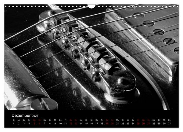 Produktbild: Regelwerke - Details alter E-Gitarren (Wandkalender 2026 DIN A3 quer), CALVENDO Monatskalender