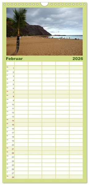Produktbild: Familienplaner 2026 - Teneriffa - Insel der Vielf&auml;ltigkeit mit 5 Spalten (Wandkalender, 21 x 45 cm) CALVENDO