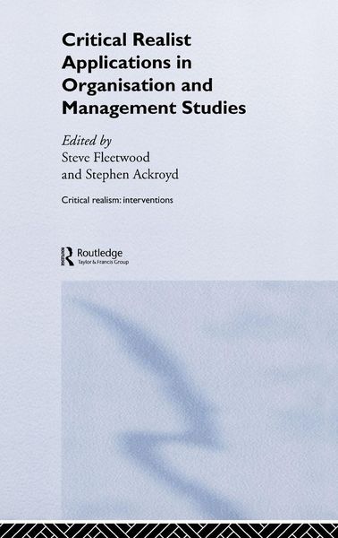 Produktbild: Critical Realist Applications in Organisation and Management Studies