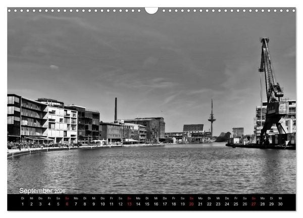 Produktbild: M&uuml;nster in schwarz-wei&szlig; gesehen (Wandkalender 2026 DIN A3 quer), CALVENDO Monatskalender