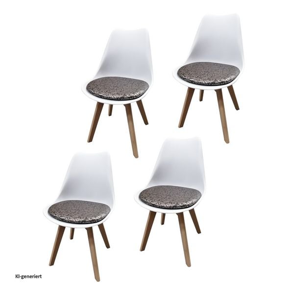 Produktbild: HTI-Living HTI-Living Stuhl Atlanta PU Muster 4er-Set HTI-Living Stuhl Atlanta PU Muster 4er-Set